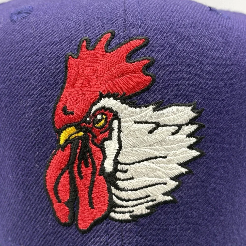 Vintage Port City Roosters Minor League Baseball New Era Fitted 6 7/8 Hat Wool